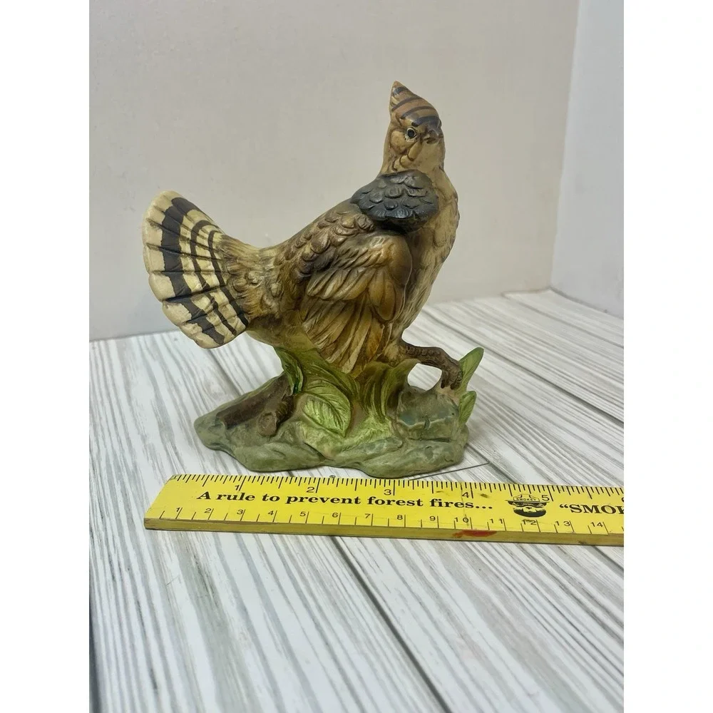 Vintage Norleans Spruce Grouse Ceramic Figurine Japan Bird Shelf Decor 5